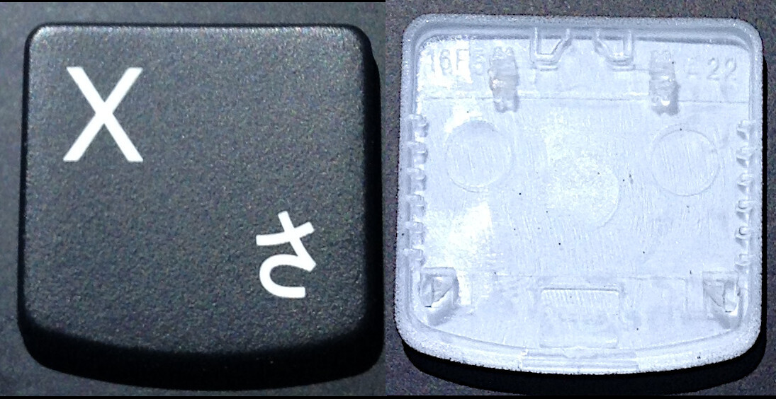 『X』キー : Lenovo ThinkPad X1 Carbon 5th Gen5 / 6th Gen6 キートップ+パンタグラフ (Model: YODBL-89J0 / ばら売り)拍卖