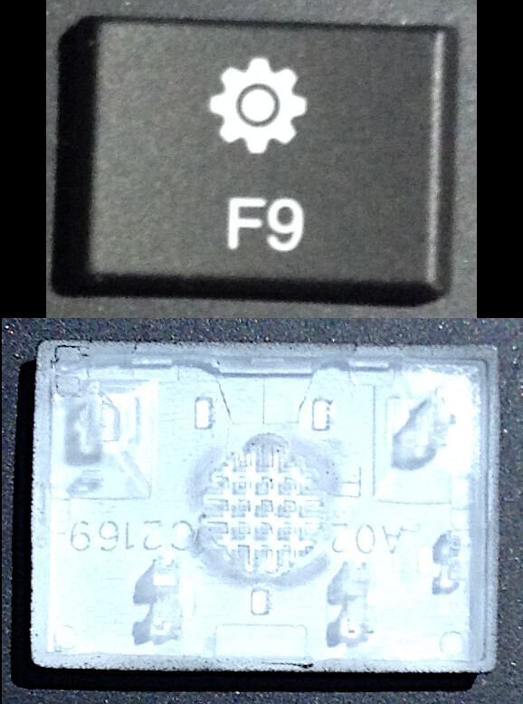 『F9』キー : Lenovo ThinkPad X1 Carbon 5th Gen5 / 6th Gen6 キートップ+パンタグラフ (FRU: 01ER695 / ばら売り)拍卖