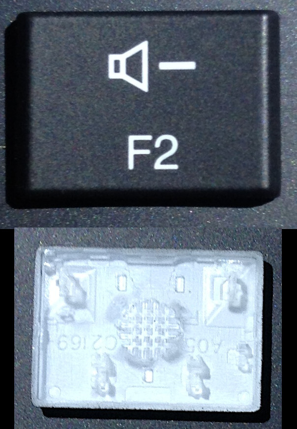 『F2』キー : Lenovo ThinkPad X1 Carbon 5th Gen5 / 6th Gen6 キートップ+パンタグラフ (FRU: 01ER695 / ばら売り)拍卖