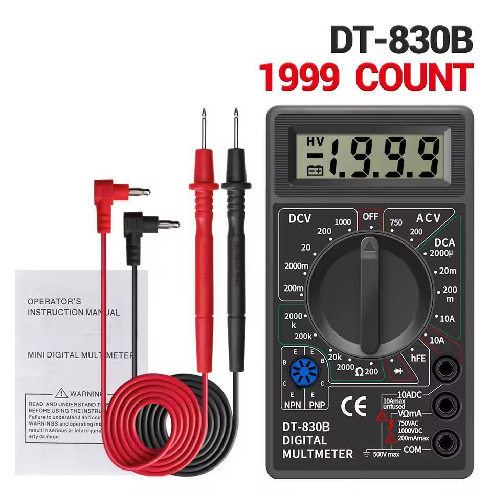 デジタル マルチメータ DT-830B AC/DC 電圧・電流計 オーム計測 トランジスタ/ダイオード検査 【ホビー・電子工作】拍卖