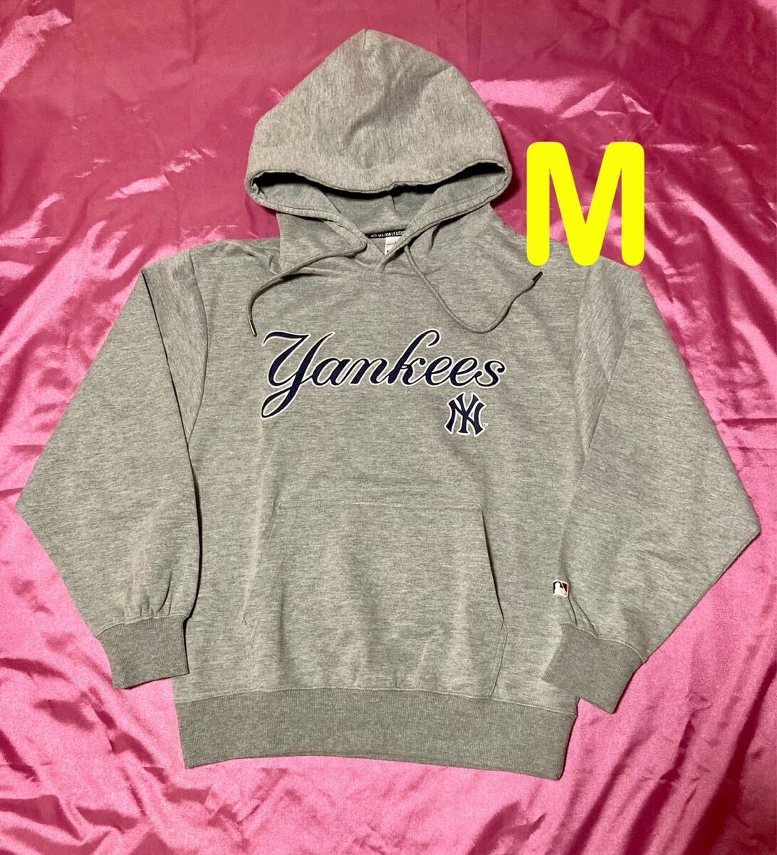 MLB ヤンキース グレー色 パーカー プルオーバー 野球 スポーツ メンズM拍卖