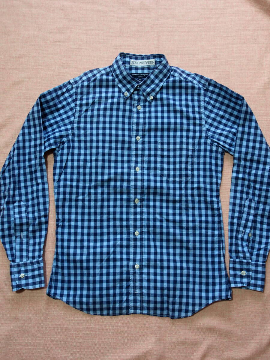 COMME des GARCONS HOMME × INDIVIDUALIZED SHIRTS コムデギャルソンオム×インディビジュアライズドシャツ チェックボタンダウンシャツXS拍卖