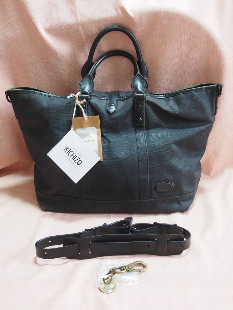 KICHIZO by Porter Classic★ポータークラッシック★トートバック★キャンバス/BLK★ブラックショルダーストラップ未使用新品拍卖