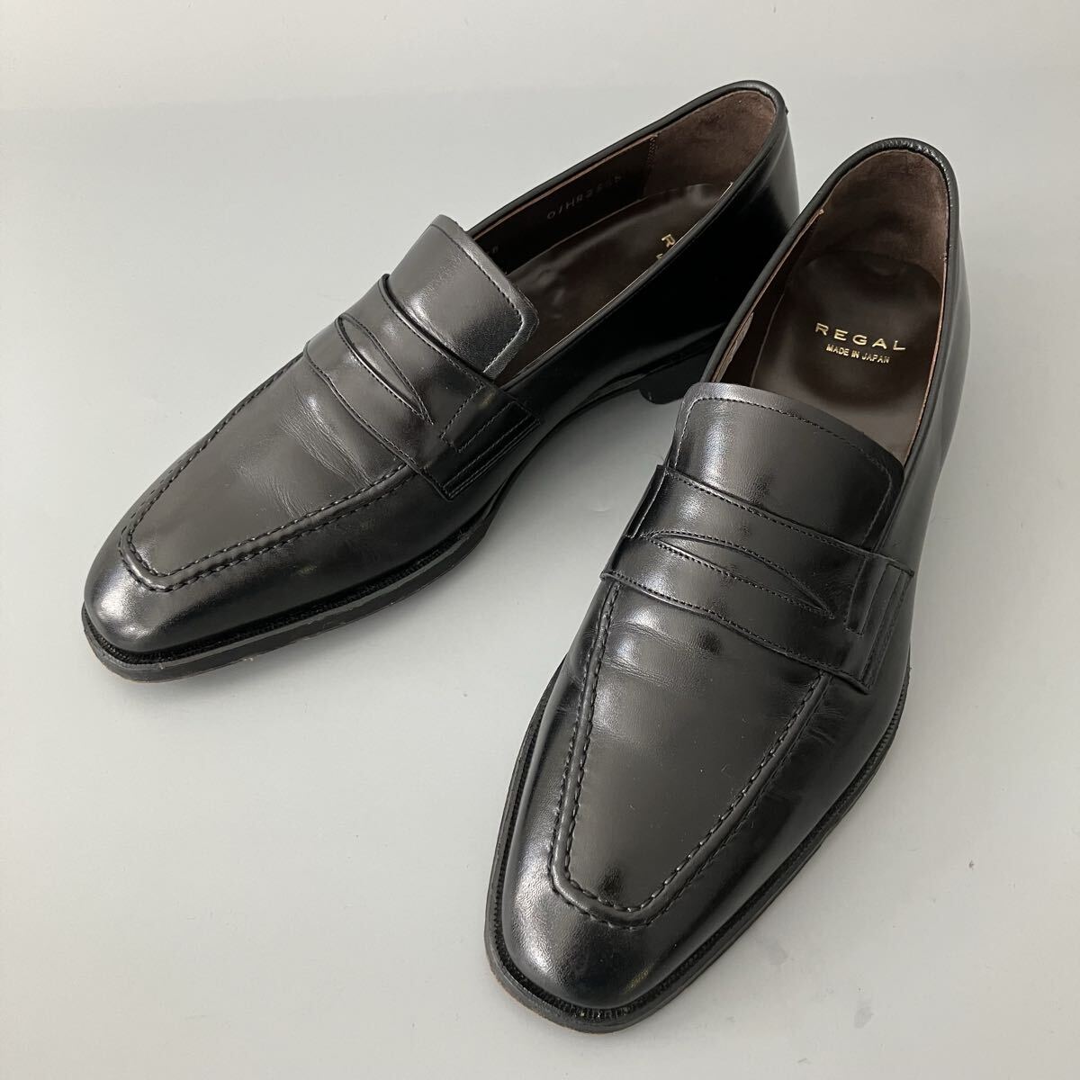 ●美品 REGAL リーガル 日本製 本革レザー ローファー /シューズ/革靴/A5B7278/ビジネス/メンズ/size25.5cm/ブラック/拍卖