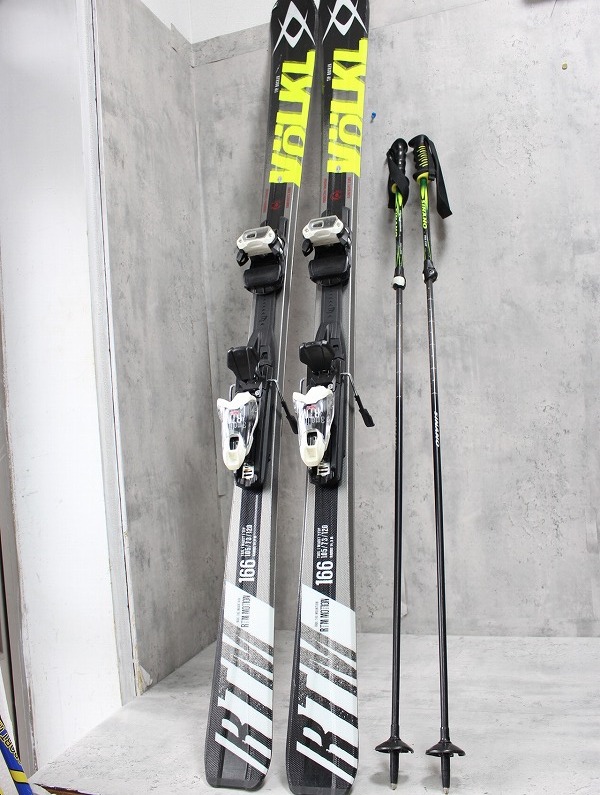 VOLKL フォルクル RTM MOTION 166cm スキー板 ストック付き拍卖