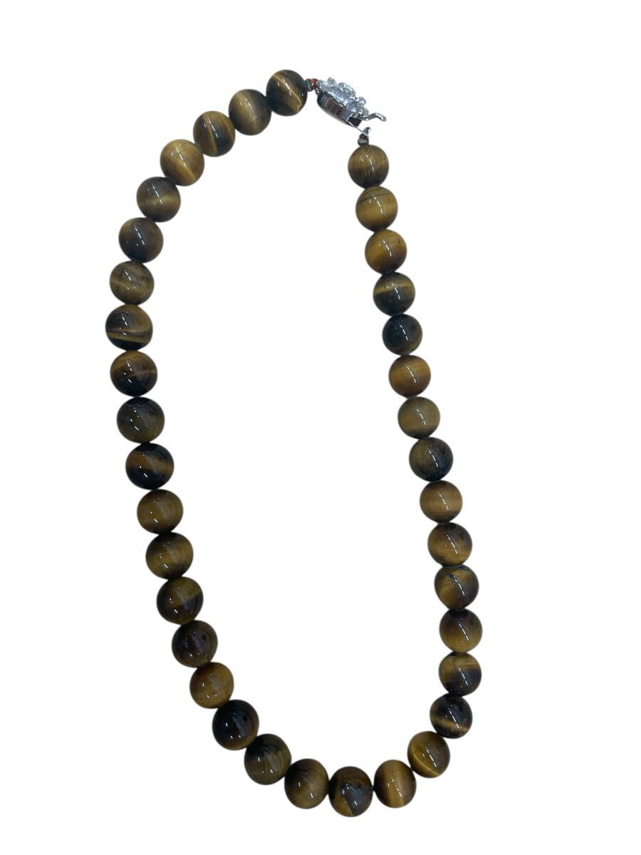 タイガーアイ 虎目石 天然石 ネックレス アクセサリー SILVER 金具 シルバー 拍卖