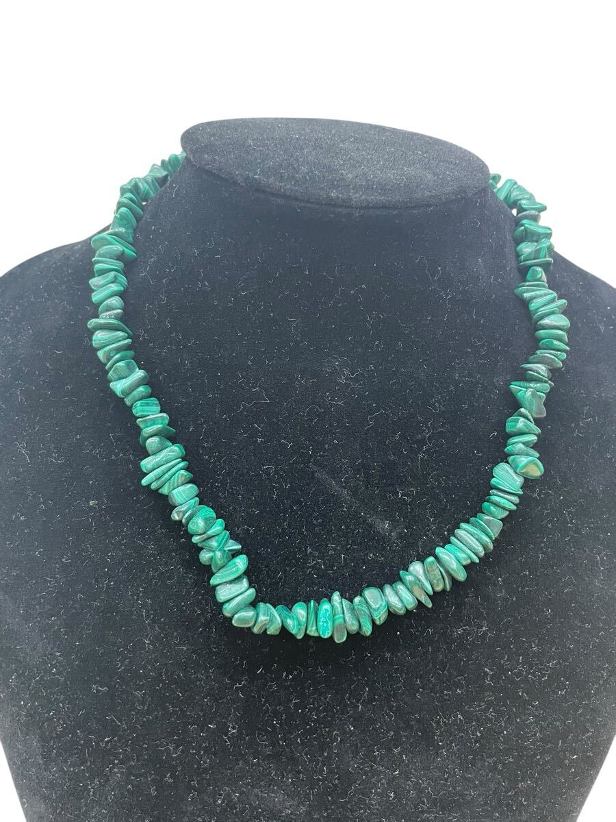 天然石 マラカイト(孔雀石) さざれ 天然石 ゴールド 金具 ヴィンテージ拍卖