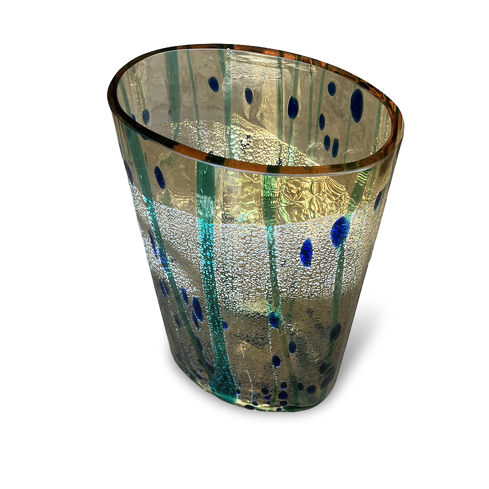 【ヴィンテージ 北一硝子 フラワーベース】検:レトロビンテージインテリア花瓶オブジェ工芸ガラス置物拍卖