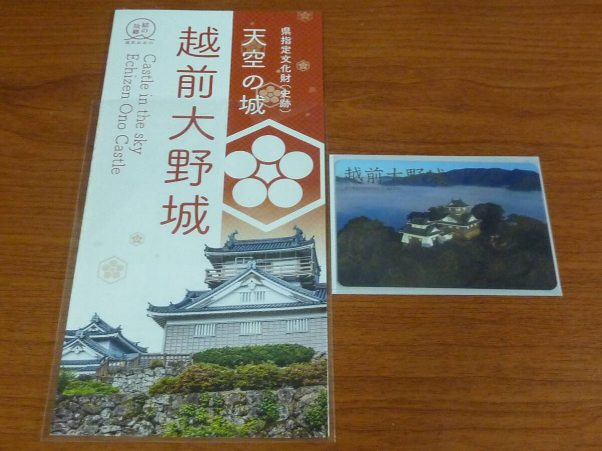 福井県 大野市 越前大野城 城カード パンフレット付 続日本100名城 カード拍卖