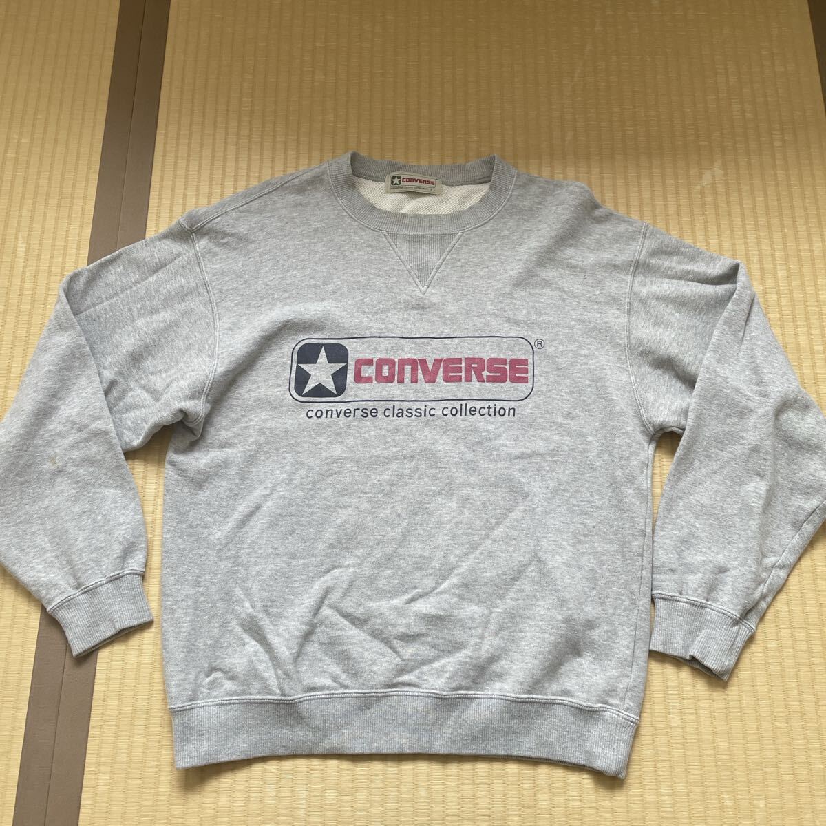 CONVERSE スウェット コンバース ロゴ トレーナー converse 前V スウェットシャツ Vガゼット拍卖