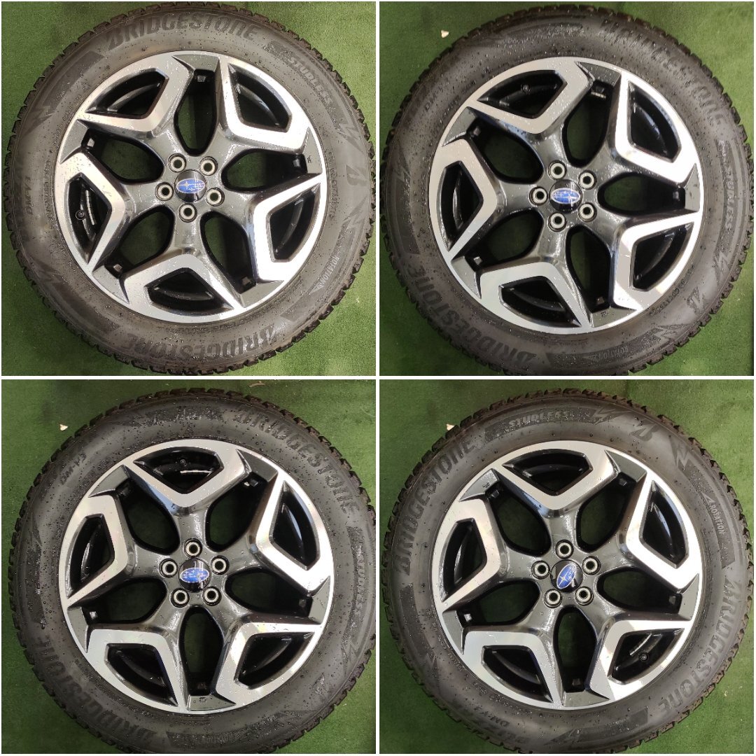 ★中古品★SUBARU BRIDGESTONE XV純正/DM-V3 21年 225/55R18 18×7J+55 100-5H タイヤホイールセット【他商品と同梱歓迎】拍卖