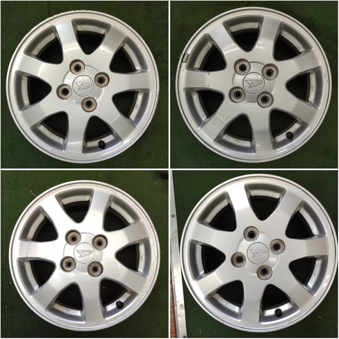 ★中古品★DAIHATSU ムーヴカスタム L150S 純正アルミホイールセット 14×4.5J+45 100-4H【他商品と同梱歓迎】拍卖