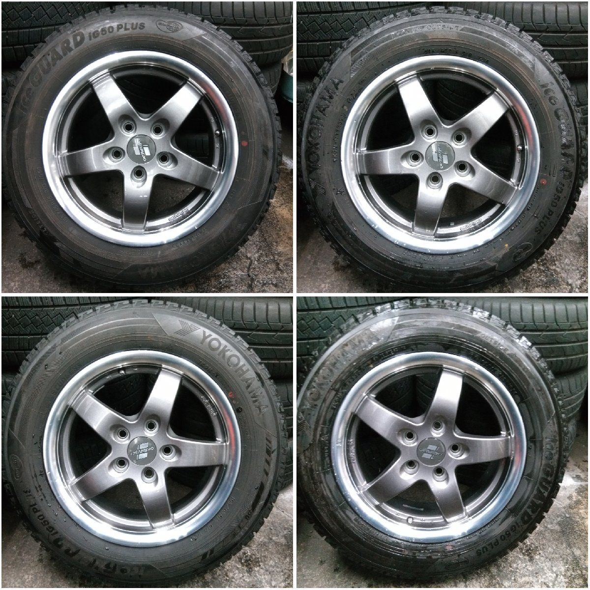 ★中古品★YOKOHAMA ICEGUARD アイスガード IG50PLUS 195/65R15 2021年 スタッドレス 15×6.5J+47 112-5H VW ゴルフ 4【他商品と同梱歓迎】拍卖