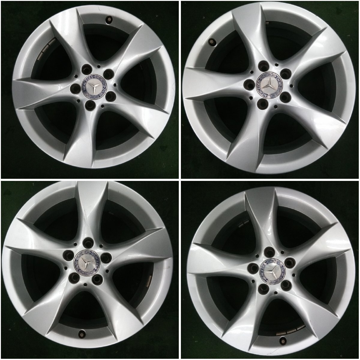 ★中古品★MERCEDES BENZ メルセデス ベンツ W246純正 ホイールセット 4本 17×7.5J+52 112-5H 純正戻しに!!【他商品と同梱歓迎】拍卖