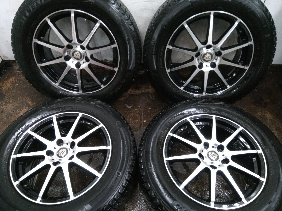 ★中古品★MICHELIN X-ICE SNOW SUV 2023年製 225/65R17 スタッドレスタイヤホイールセット 17×7J+48 114.3-5H 【他商品と同梱歓迎】拍卖