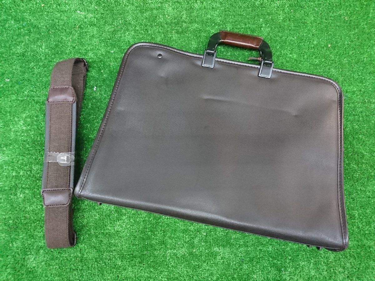 ★中古品★BAGGEX メンズビジネスバッグ ダークブラウン サイズ目安程度で 【他商品と同梱歓迎】拍卖