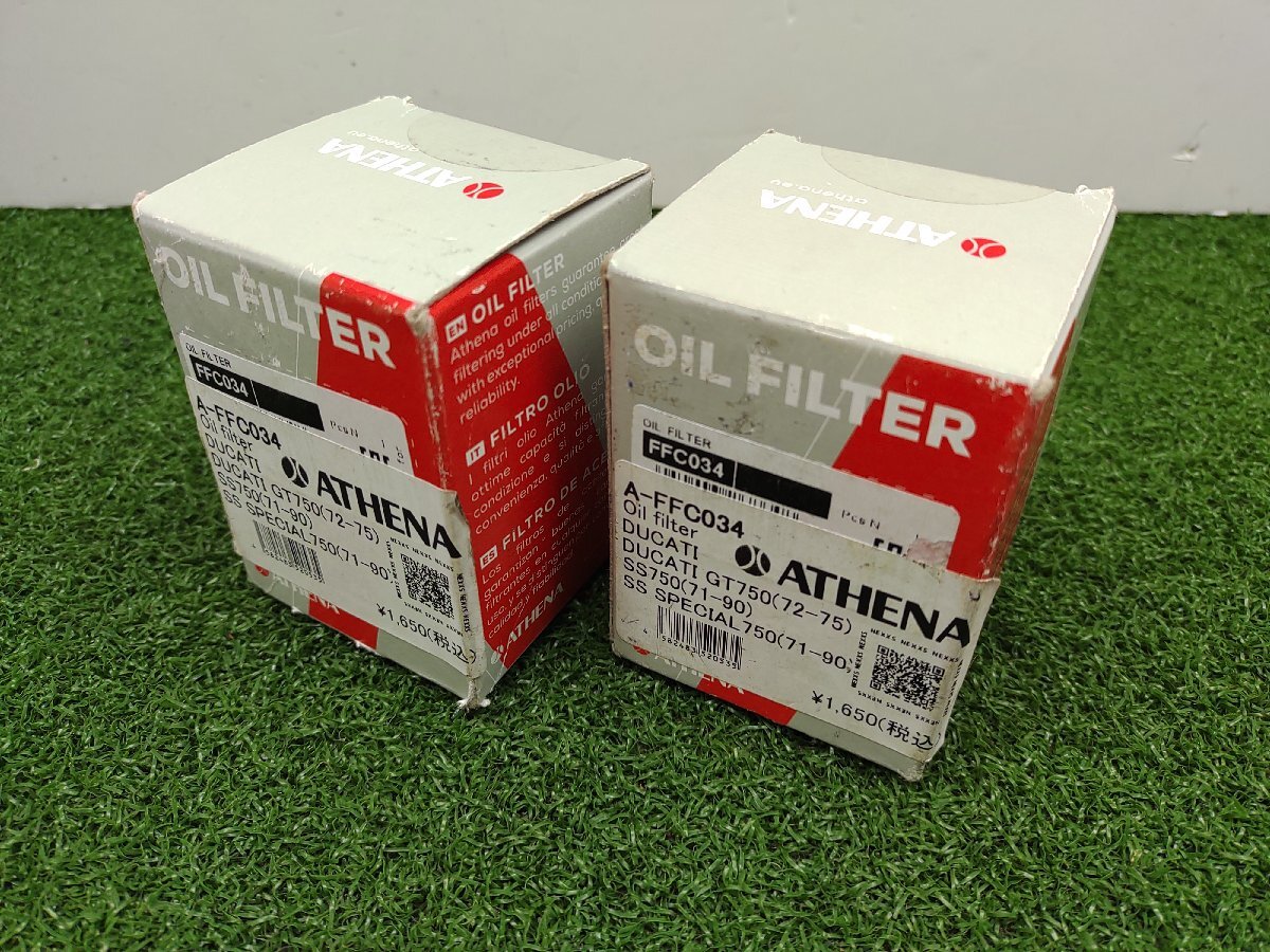 ★未使用品★オイルフィルター DUCATI 二輪用 2個セット ATHENA A-FFC034 GT750等に【他商品と同梱歓迎】拍卖