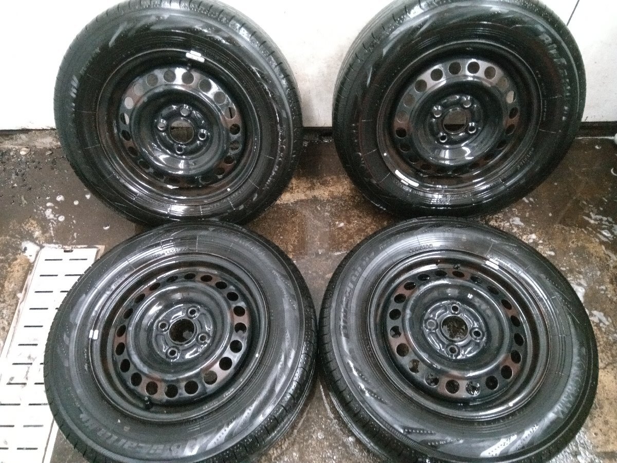 ★中古品★SUZUKI ソリオ純正鉄ホイールセット4本14×5.5J+45 100-4H YOKOHAMA BluEarth-RV RV03CK 2022年製185/70R14【他商品と同梱歓迎】拍卖