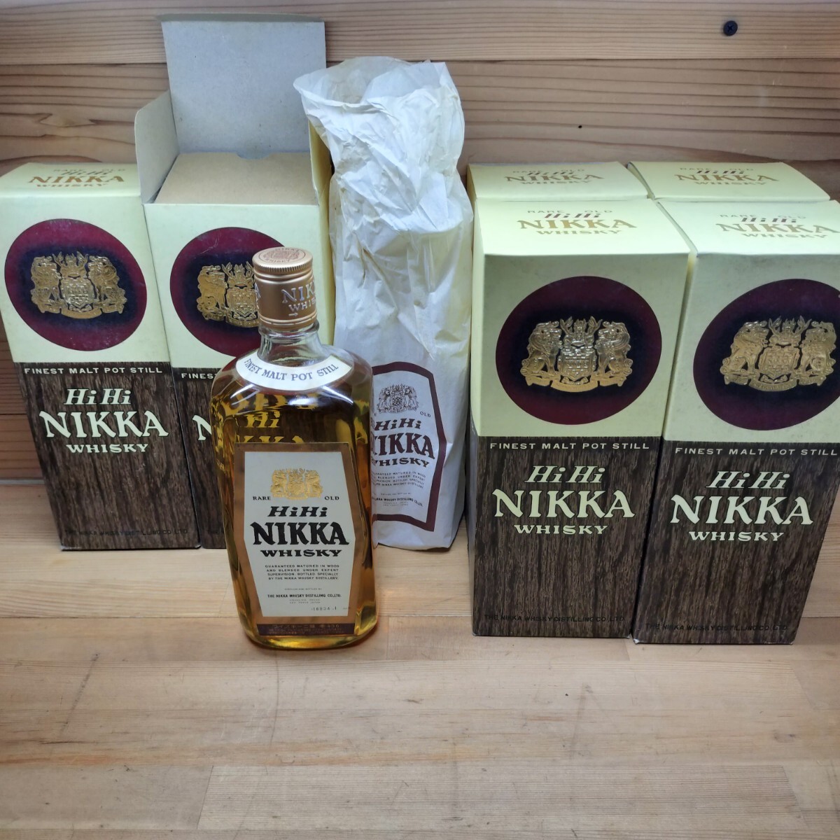 希少/6本 まとめて 箱付き/初号/未開栓 ニッカ ウヰスキー ウイスキー HiHi NIKKA WHISKY 720ml ハイハイ/2級/ジャパニーズ/古酒/竹鶴 政孝拍卖