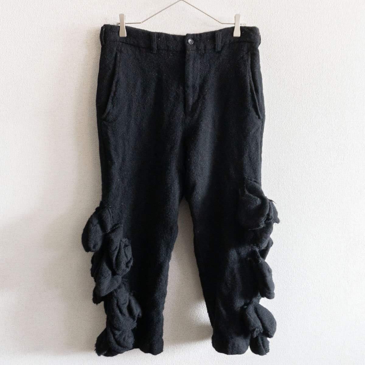 【美品】COMME des GARCONS 【リボンデザイン ウールパンツ】S コムデギャルソン 25101014拍卖