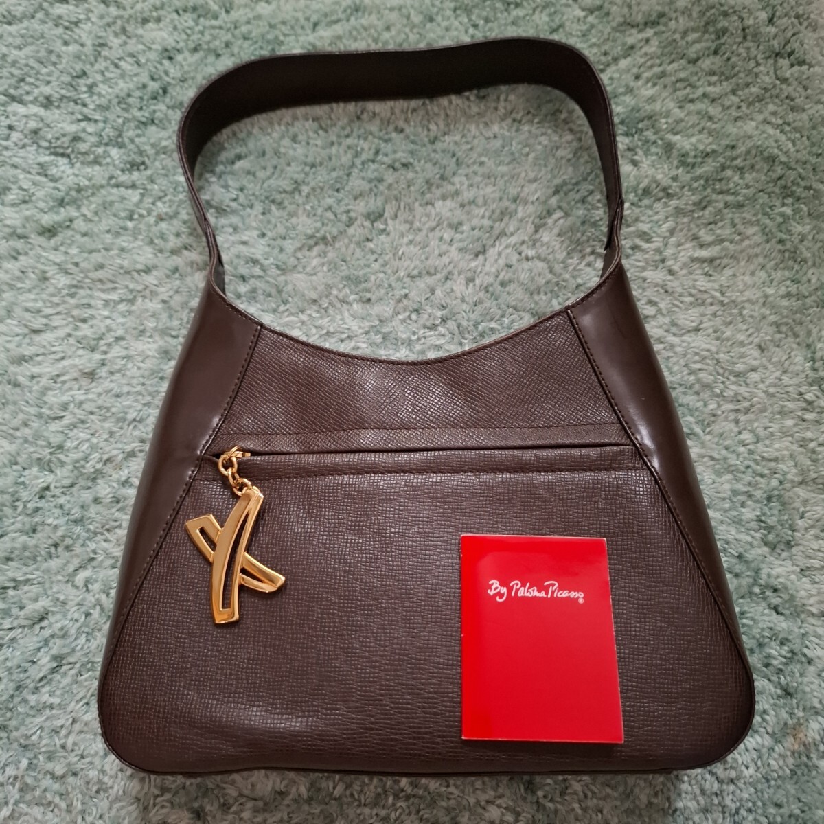 パロマピカソ バッグ イタリア製 焦げ茶 約H40cm×26cm(底幅)×マチ7cm 拍卖