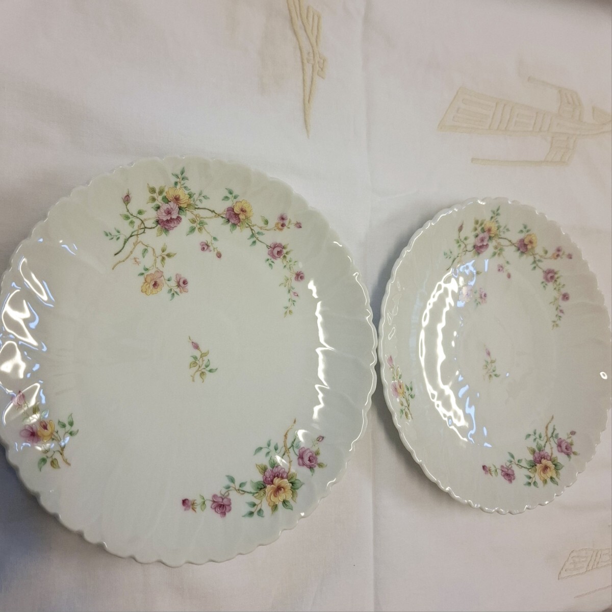 リモージュ 皿 フランス製 約H2cm×18.5cm 2枚拍卖