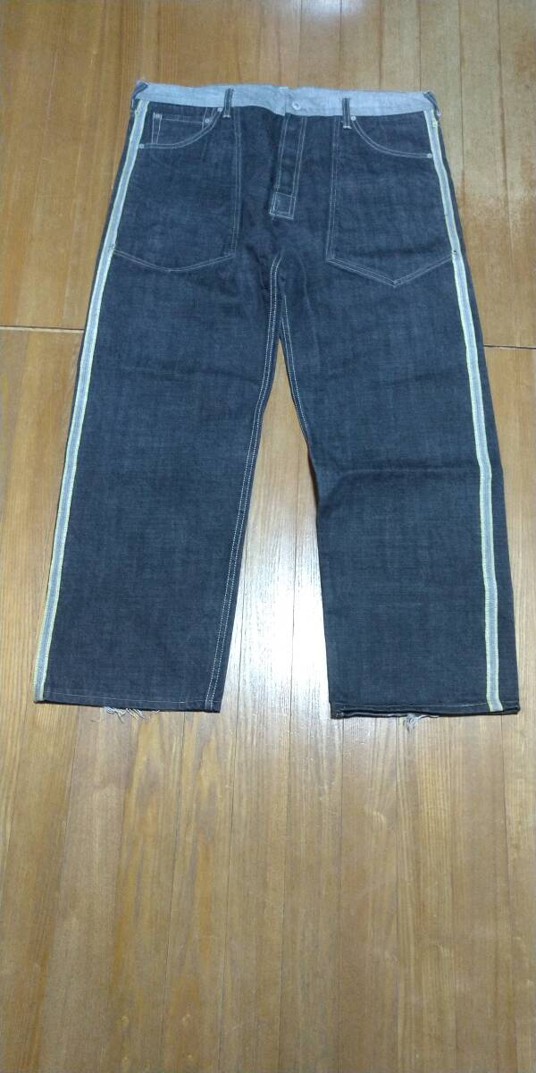 EVISU エヴィス オリジナル リバーシブル ブラック デニム パンツ ジーパン ジーンズ ビンテージ レア 希少 モデル 売切 39 ビック サイズ拍卖