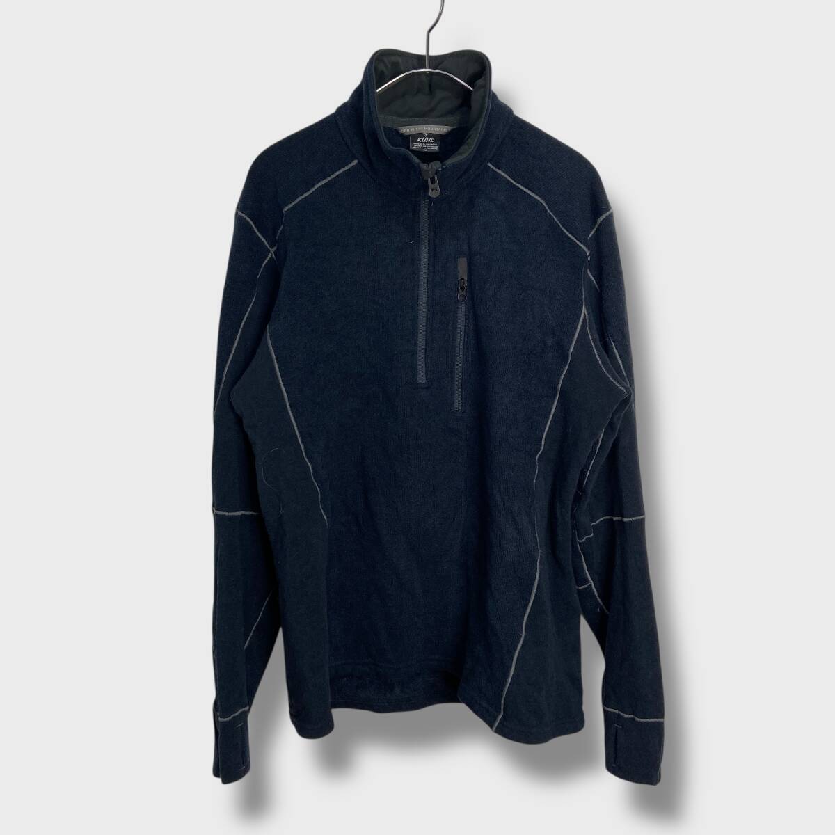 送料無料☆KUHL☆クール☆フリースジャケット☆ハーフジップ☆ネイビー☆L☆J25M拍卖