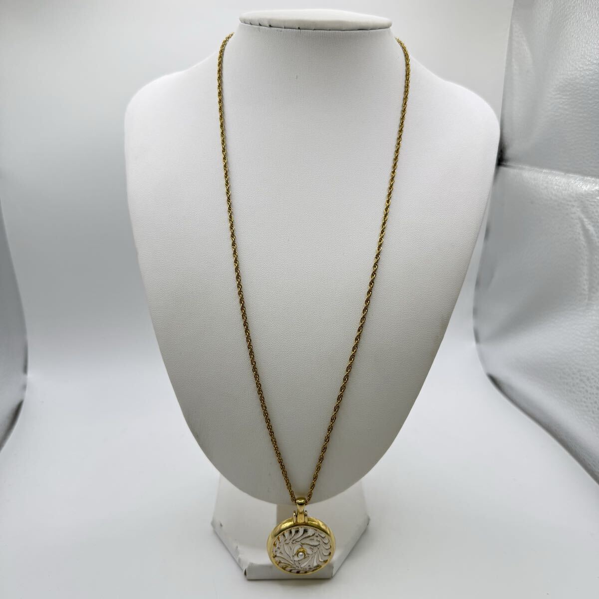 MIKIMOTO ミキモト パール ペンダント ロングネックレス ルーペ付き GP 62cm ファッション ネックレス拍卖