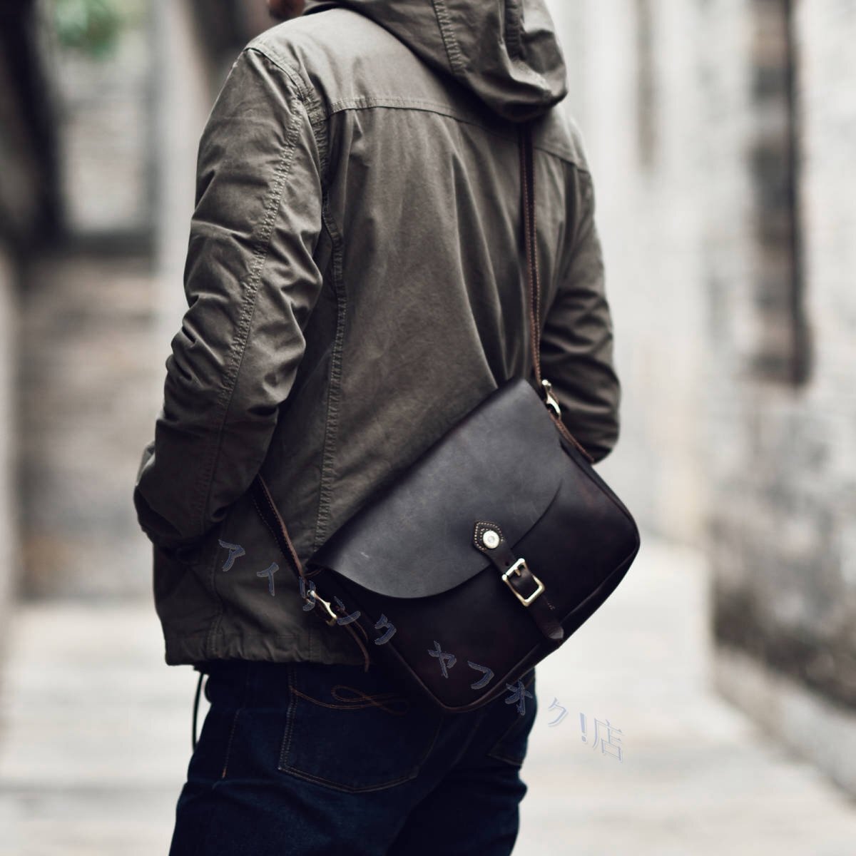 クレイジーホース 牛革 レザー レトロ メンズ 本革 斜めがけ ショルダーバッグ 男性 ビジネスバッグ コーヒー 通勤 通学拍卖