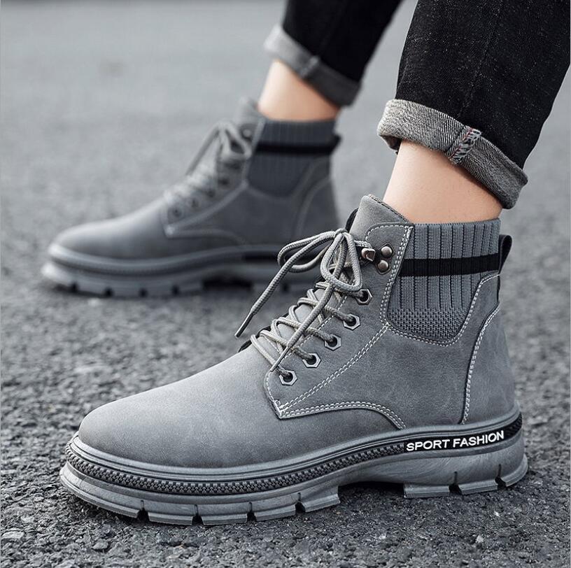 夏新作上質ショートブーツメンズ ミリタリーブーツ ワークブーツ メンズ靴 エンジニアブーツ ハイカット 作業靴 24.5~27cmDJ1379拍卖