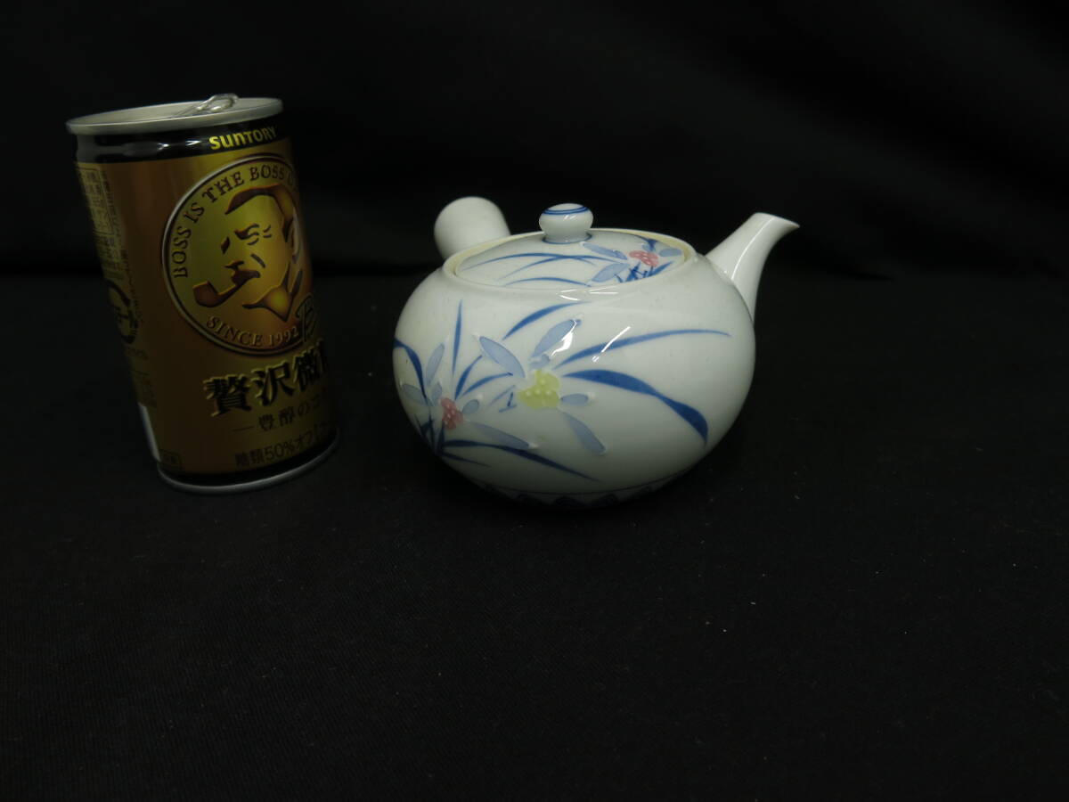 急須染付 茶器 急須 草紋 茶道具 在銘拍卖