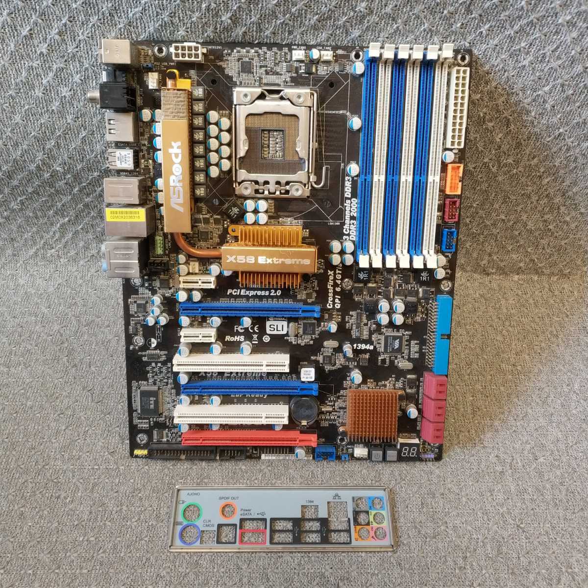 即日発 速達 ★ ASRock製 ATXマザーボード X58 Extreme DDR3 Intel LGA1366 ★ BIOS起動確認済 M813拍卖
