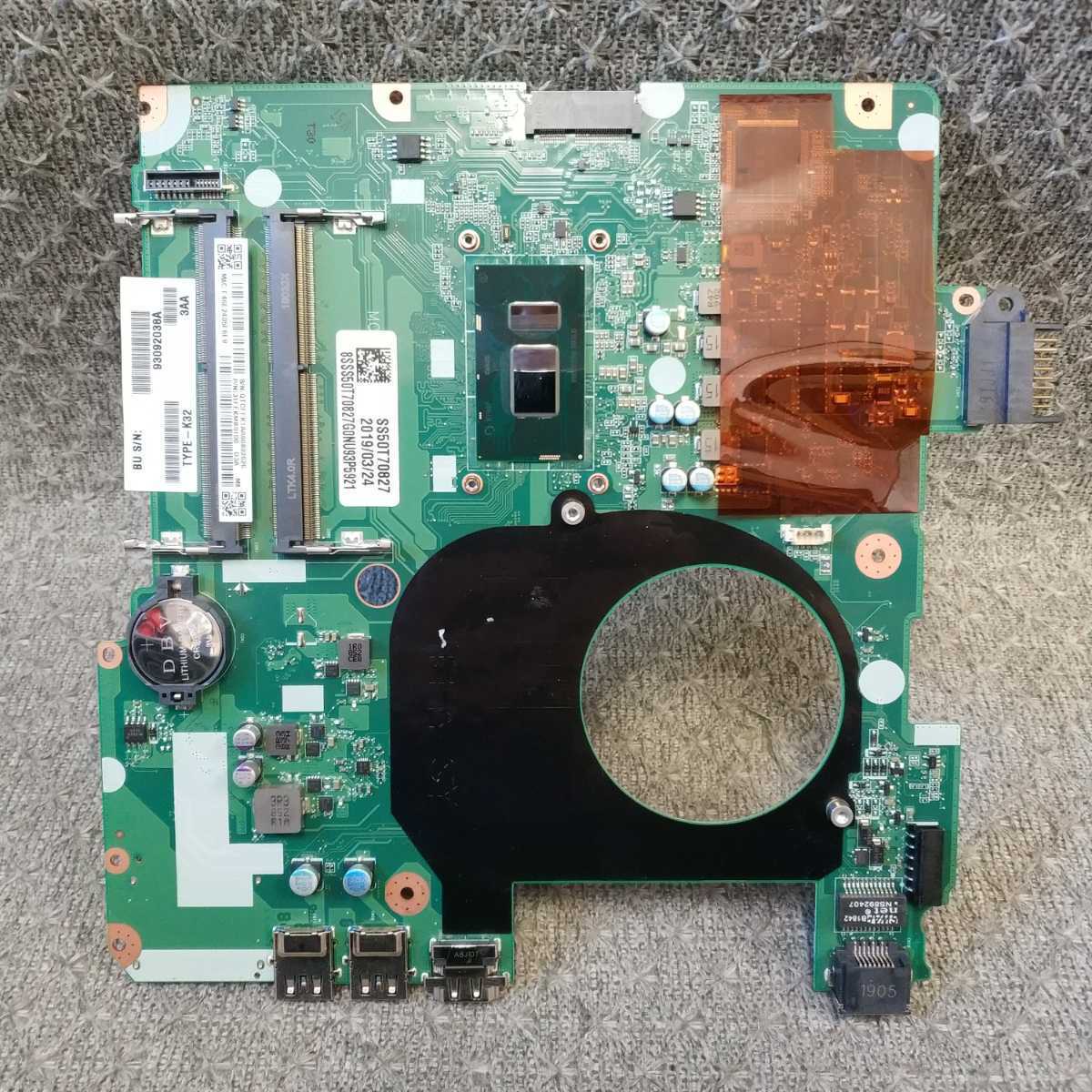 即日発 ★ NEC VersaPro VRL23F-4 PC-VRL23FBGS3R4 等用 ★ マザーボード DAFFKAMB8D0 ★ CPU i3-7020U 2.3GHz ★ジャンク品 NM724拍卖