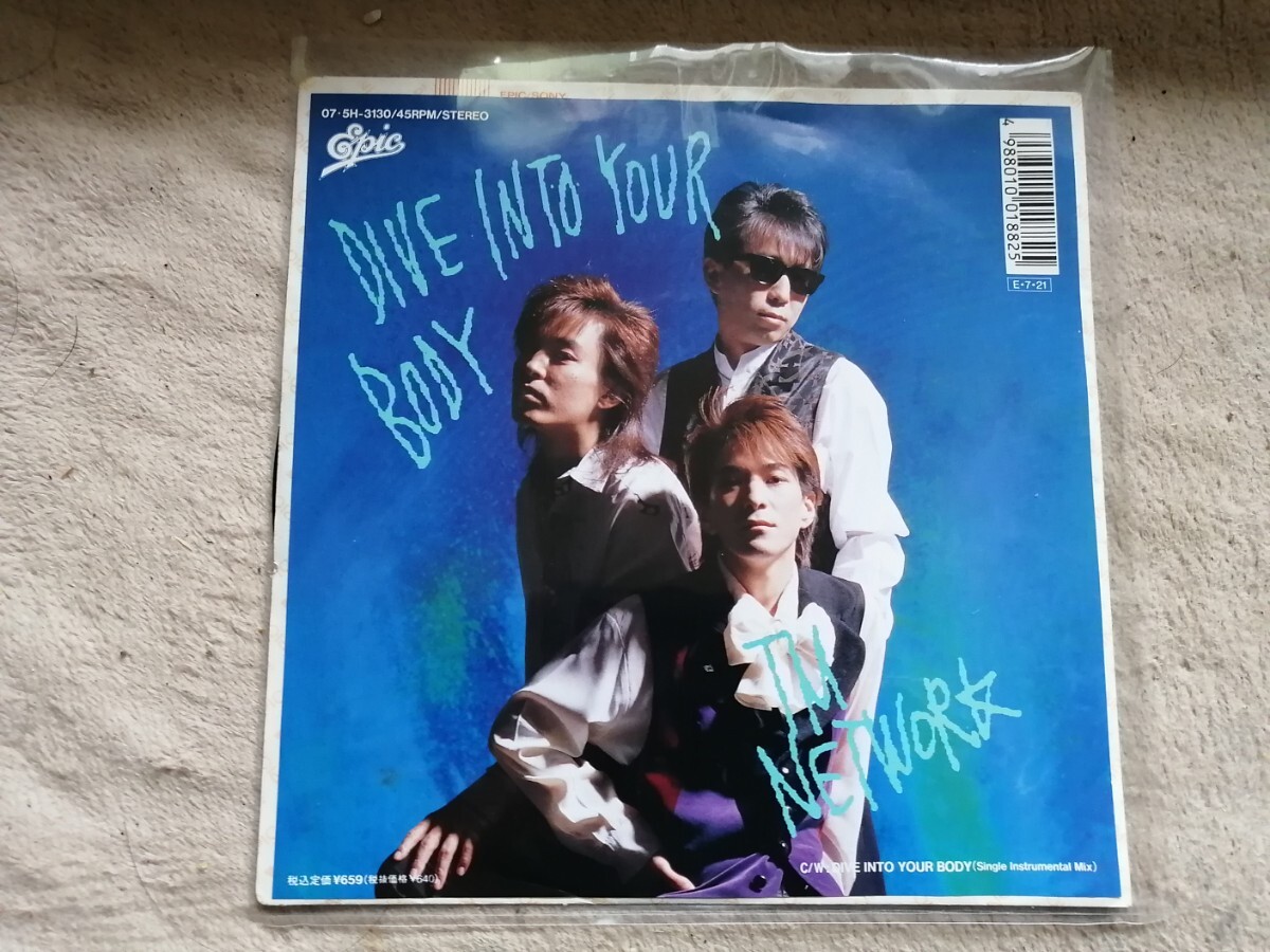 TM NETWORK EPレコード DIVE INTO YOUR BODY 89年希少盤 ラストアナログ拍卖