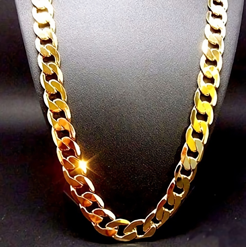 新品1円~★送料無料★喜平チェーン金の鎖ヘビーポップ 輝き18KGFゴールドネックレス メンズ 誕生日プレゼント旅行冬休正月ギフト 国内発送拍卖