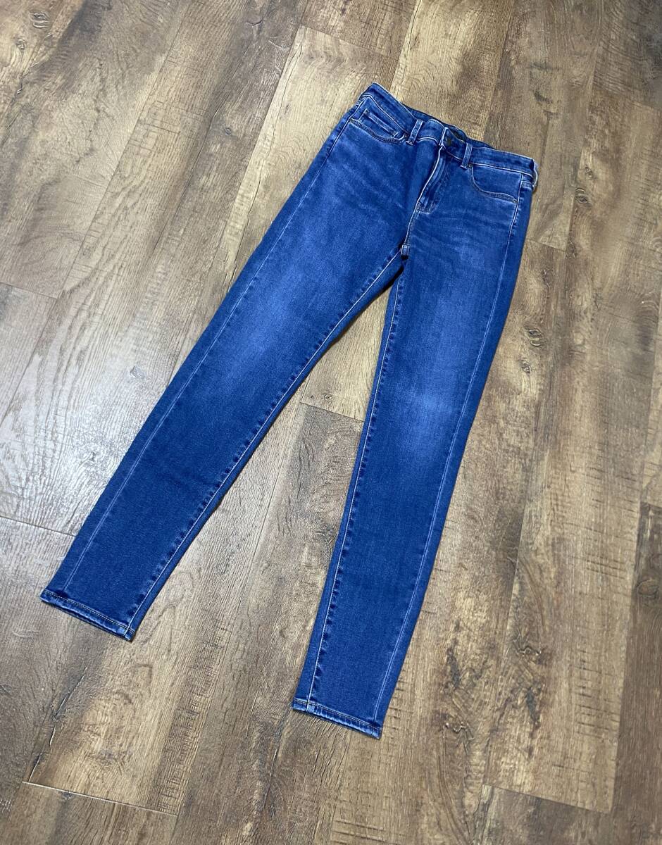 福祉バザー ユニクロ★ヒートテックデニムパンツ/W68.5㎝拍卖