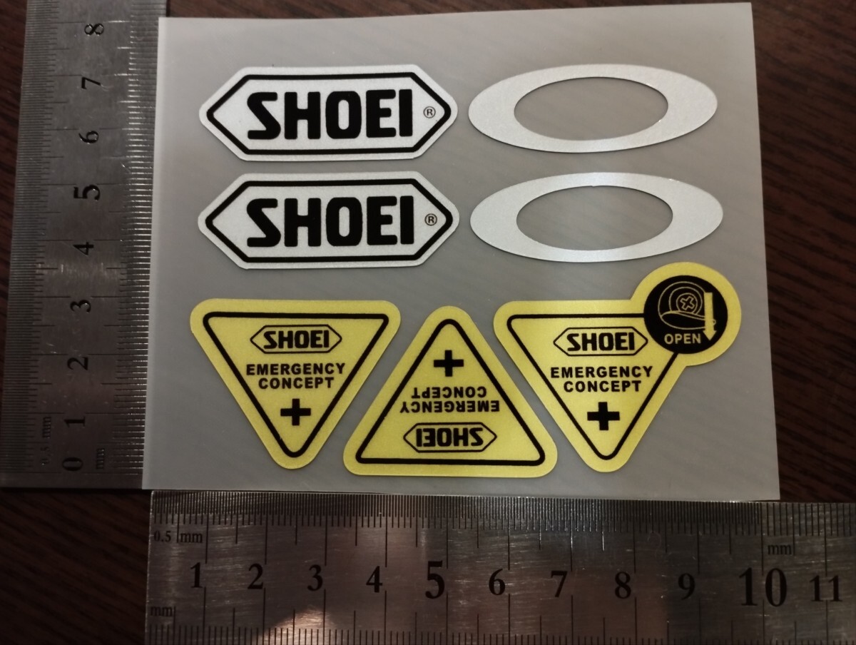 ヘルメットステッカー 7枚セット(1シート分) バイクステッカー バイザーステッカー motoGP moto SHOEI 防水 反射拍卖