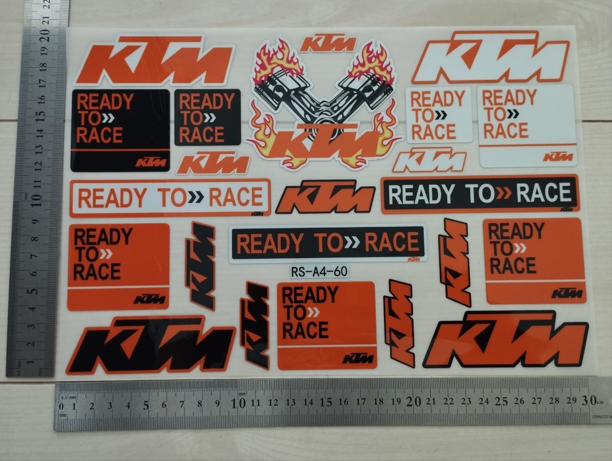 バイクステッカー 1シート分 防水 レーシングステッカー KTM motoGP DUKE MOTORSPORTS RACING 拍卖