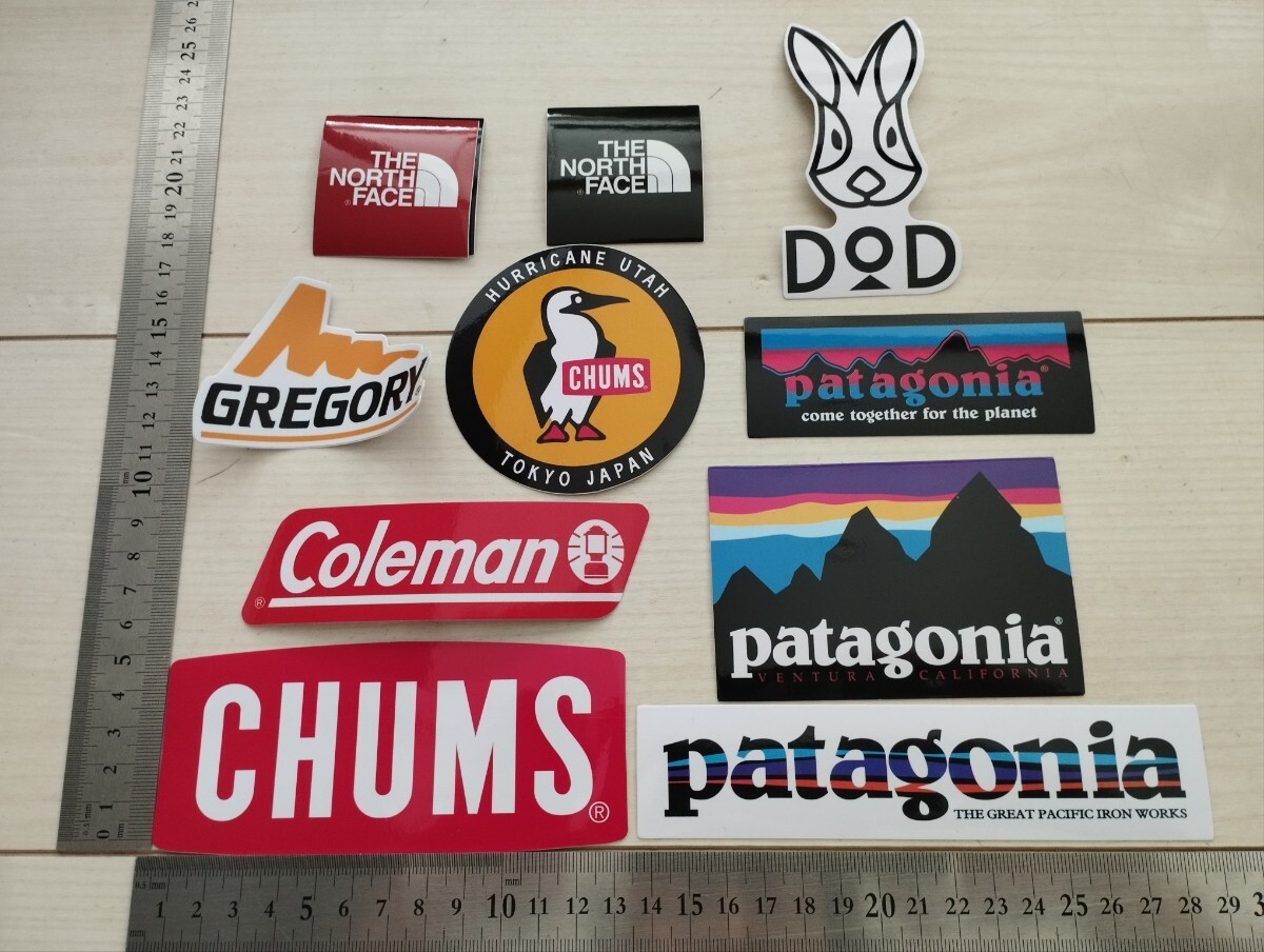 アウトドアステッカー 10枚セット 防水 キャンプ アウトドア  coleman カーステッカー 車ステッカー 拍卖