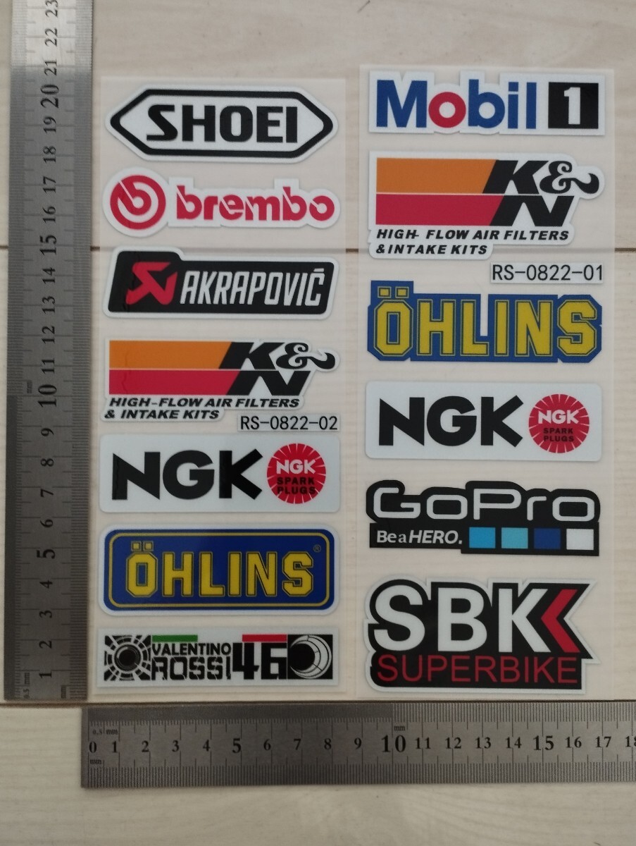 バイクステッカー 2シートセット  防水  レーシングステッカー  motoGP  ヘルメットステッカー 拍卖