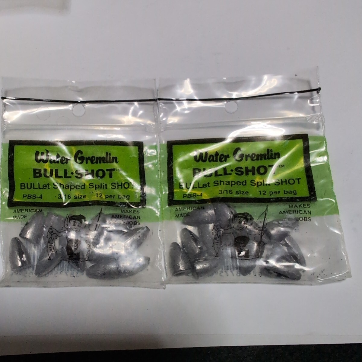 ■新品■ウオーターグレムリン■ブルショットシンカー■3/16oz、12個入り、2パックセット■2拍卖