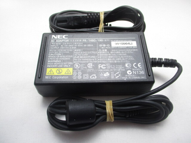 AD36728★NEC★ACアダプター★PA-1480-19G PC-VP-WP09★保証付!即決!拍卖