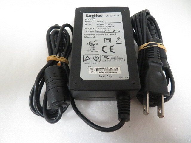 AD36846★Logitec★ACアダプター★LA-U24WCS DA-24B12★保証付!即決!拍卖