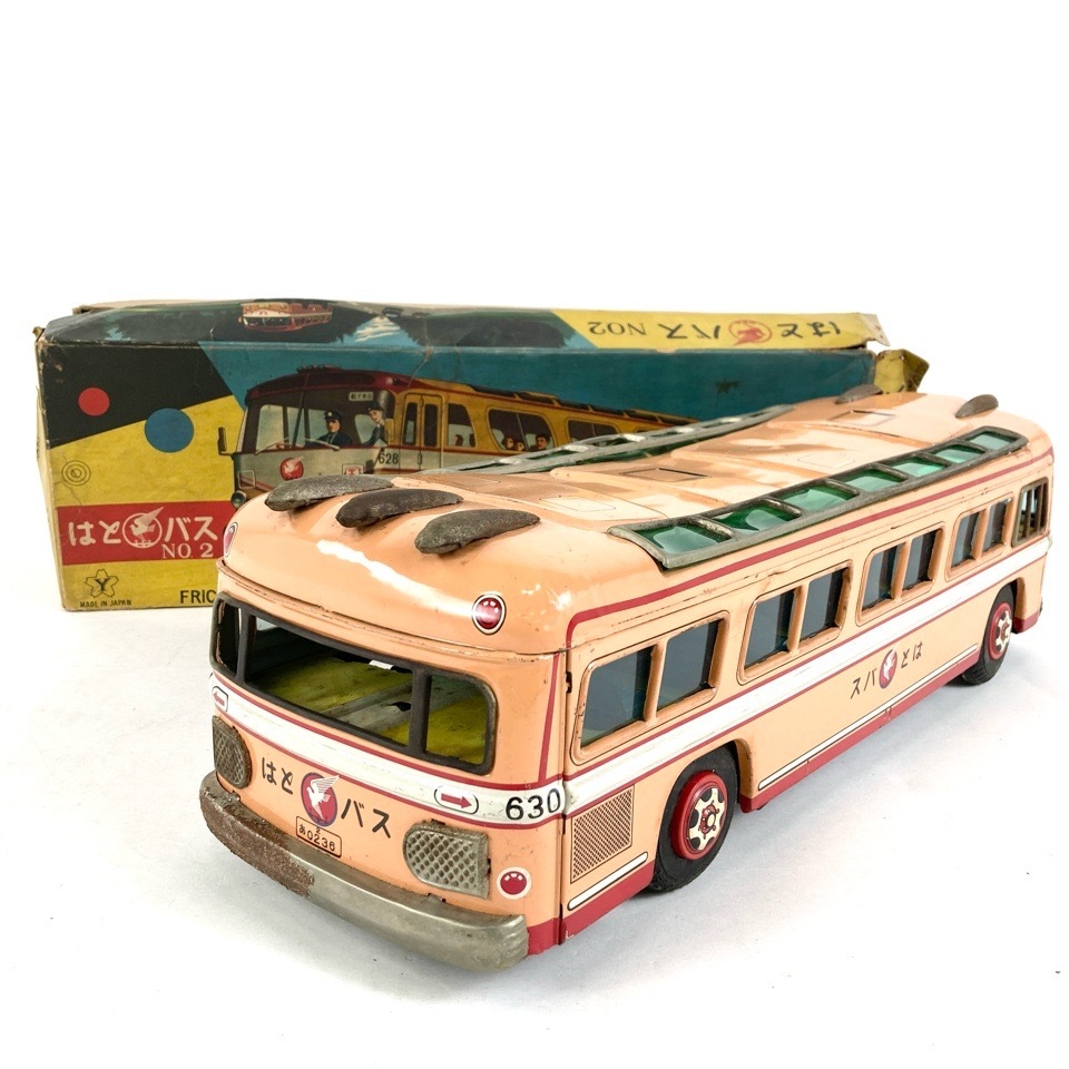 米澤玩具 ヨネザワ はとバス No.2 フリクション ブリキ 箱付 当時物 現状品 昭和レトロ ビンテージ 自動車 日本製 おもちゃ・玩具 4270149拍卖