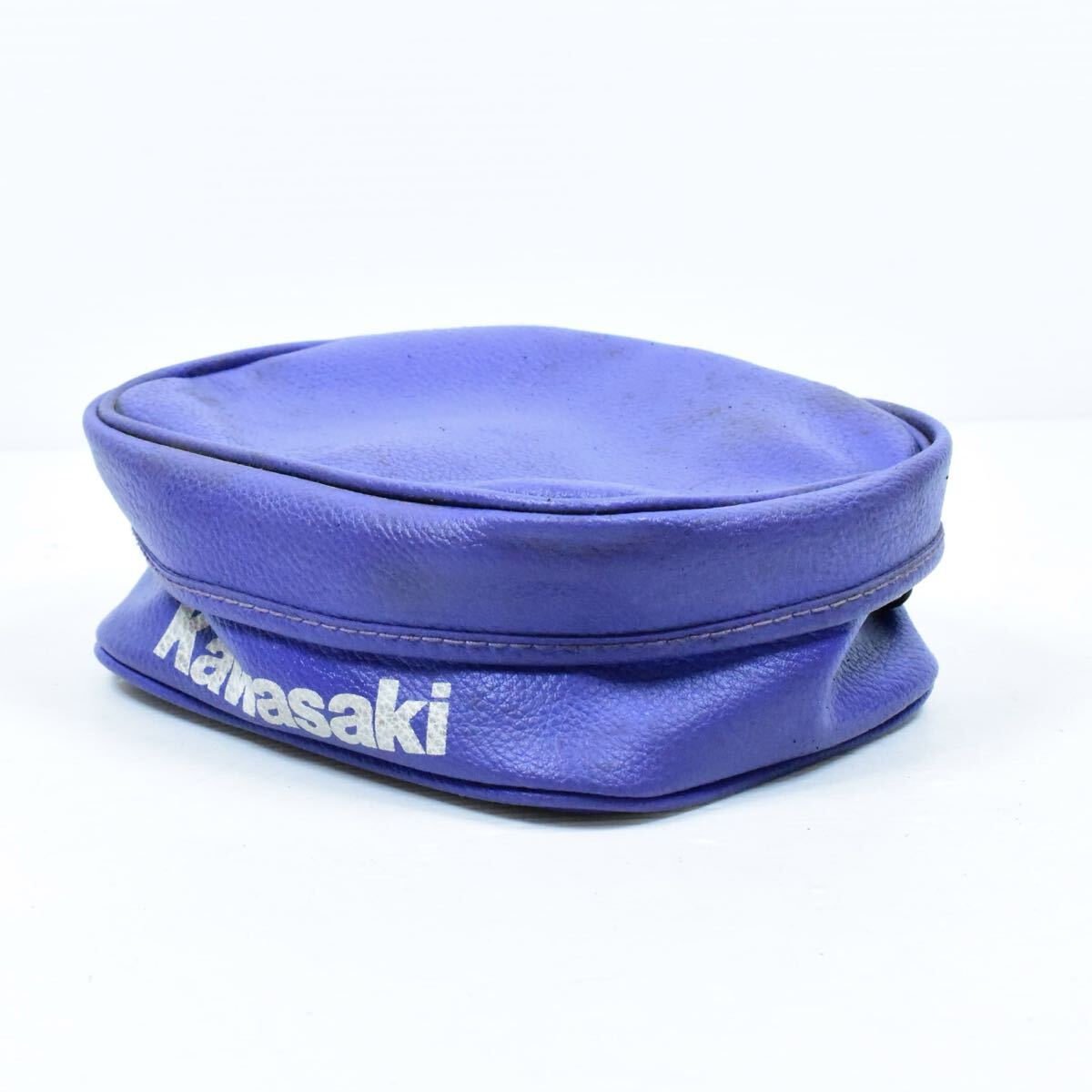 カワサキ Dトラッカー KLX250 リアポーチ 紫 純正 部品 LX250E KDX KLX 車載工具入れ ツールバッグ ケース 拍卖