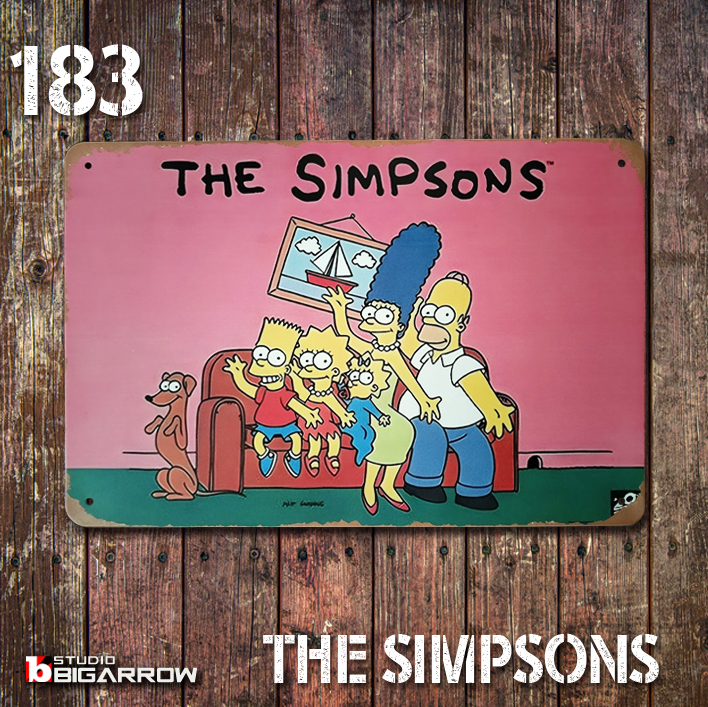 183 ブリキ看板 20×30㎝ THE SIMPSONS シンプソンズ ガレージ メタルプレート アメリカンインテリア USフェンス 世田谷ベース拍卖
