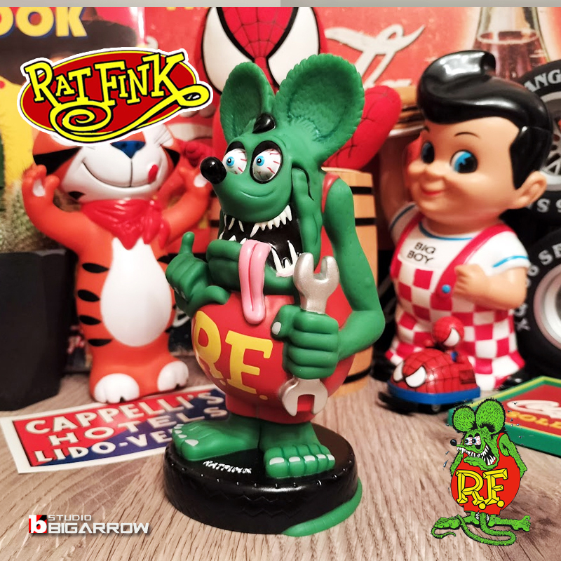 FUNKO ファンコ ラットフィンク RATFINK ボビングヘッド フィギュア グリーン 世田谷ベース アメリカン雑貨拍卖