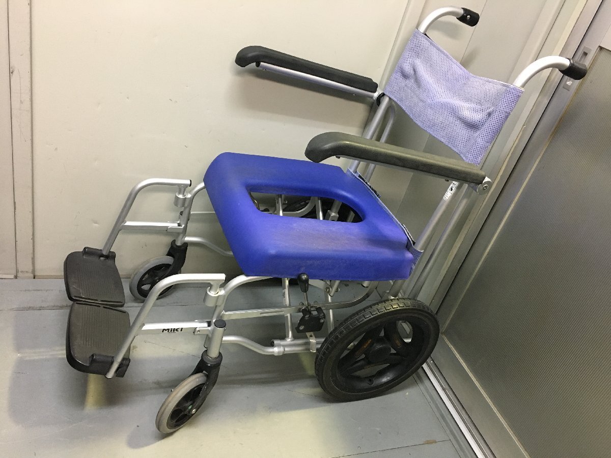 A4371 Miki お風呂用車いす MH-2 By Bath フローラシリーズ 介護用品 アルミフレーム 現状品拍卖