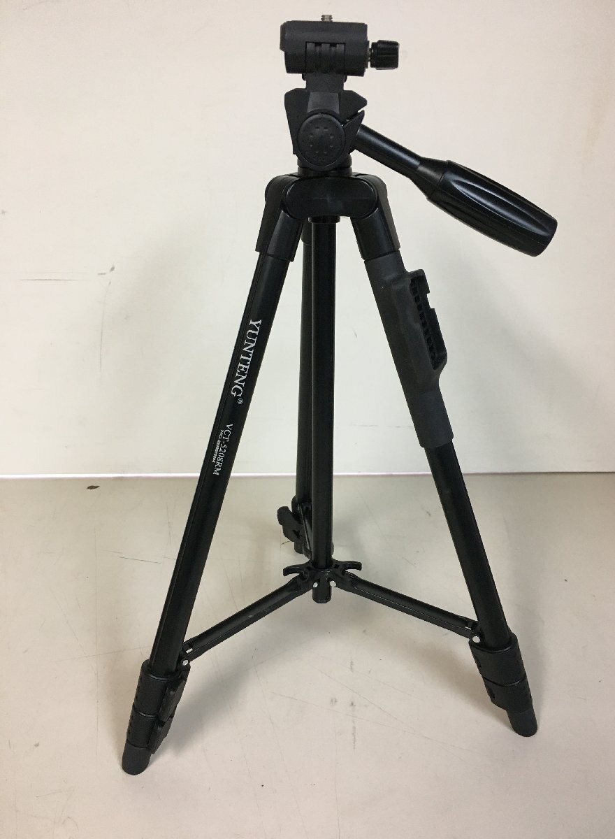 A3738 YUNTENG 三脚 VCT-5208RM 3段階高さ調節 カメラ スマホ 現状品拍卖